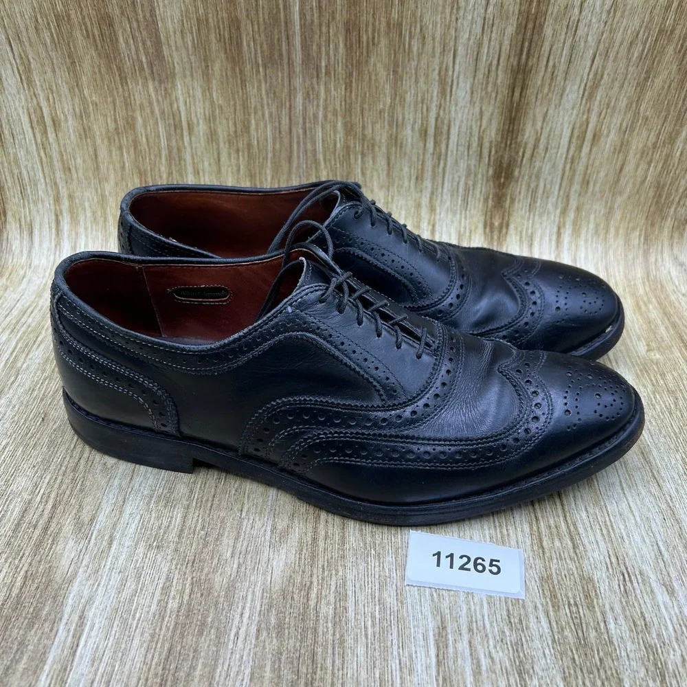 Allen Edmonds McAllister Men's Size 10.5 D Black Oxford Wingtip Brogue 6205